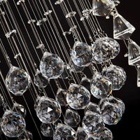 Lustre Cristal Gouttes pour Escalier et Entrée