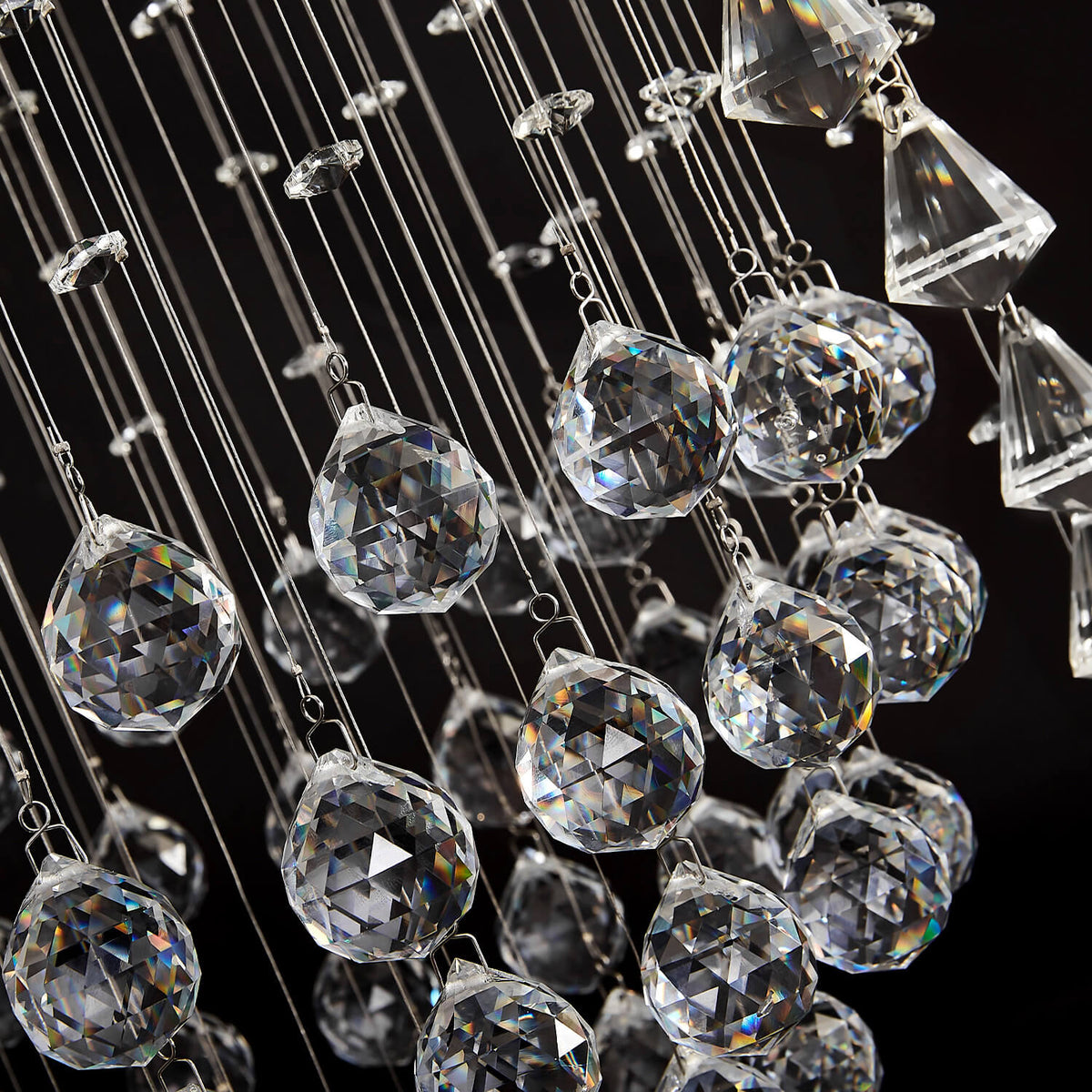 Lustre Spirale Cristal Escalier - Lumio