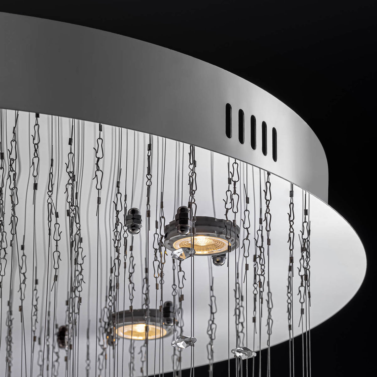 Lustre Cristal Gouttes pour Escalier et Entrée