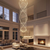 Lustre Spirale Cristal Escalier - Lumio