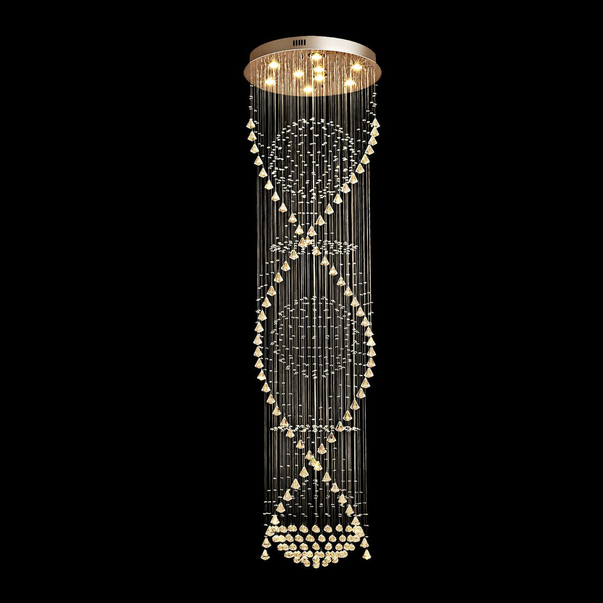 Lustre Spirale Cristal Escalier - Lumio