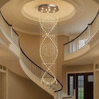Lustre Spirale Cristal Escalier - Lumio