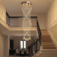 Lustre Spirale Cristal Escalier - Lumio