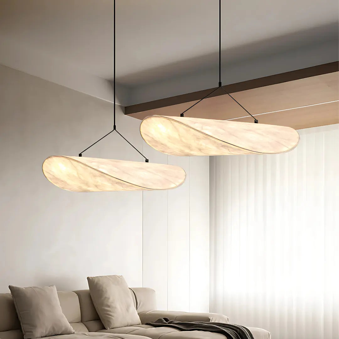 Suspension Wabi Sabi en Soie pour Salon ou Chambre Lumio™