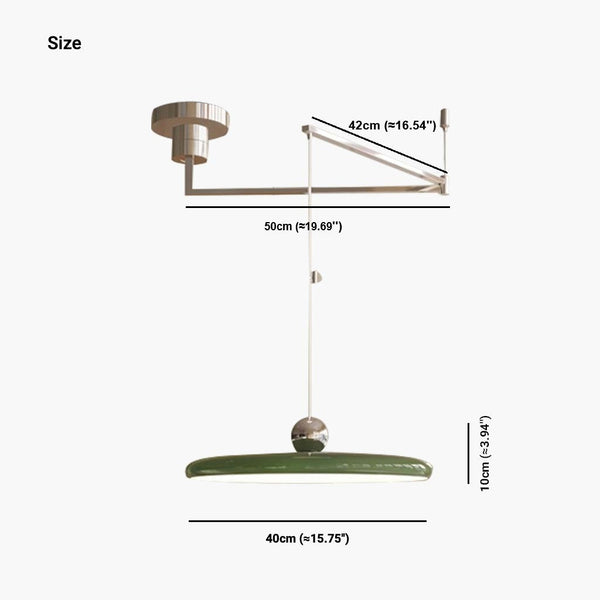Pendant Light Adjustable Swing Arm UFO Dimmable, 5 Colors VAXLAMP