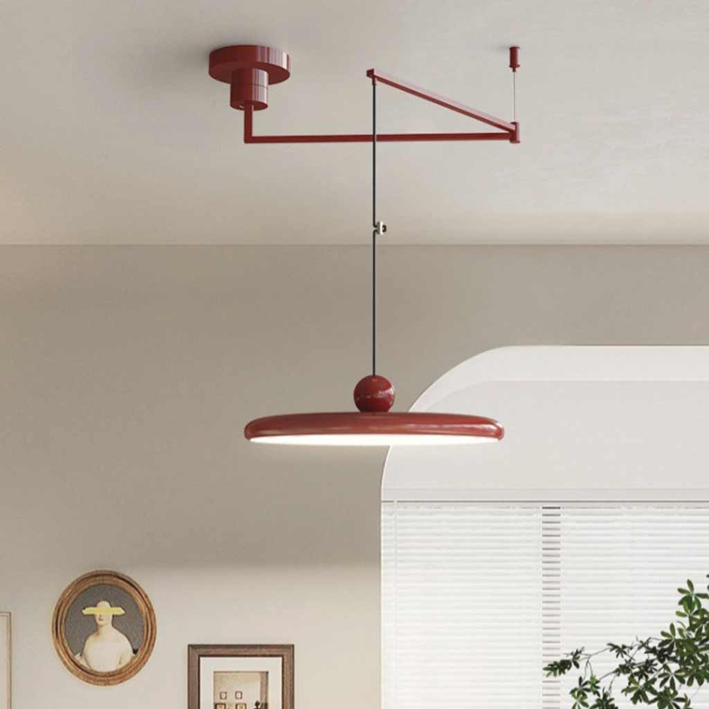 Pendant Light Adjustable Swing Arm UFO Dimmable, 5 Colors VAXLAMP