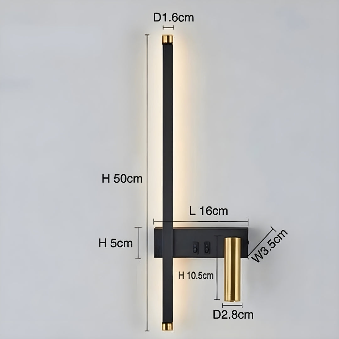Lampe de Chevet Murale Barre LED