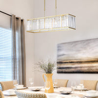 Lustre Rectangulaire Cristal Noir design