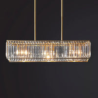 Lustre Rectangulaire Cristal Noir noir