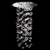 Lustre Verre Bulles Base Ronde pour Salle à Manger