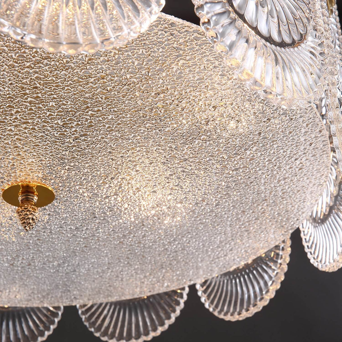 Lustre Rond Métal Doré suspendu