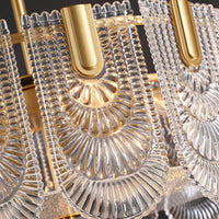 Lustre Rond Métal Doré gros plan