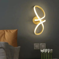 INFINIA – Applique LED Design Infini Doré pour Chambre ou Salon Moderne
