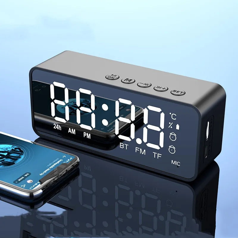 NYMIO | Réveil LED Bluetooth 5.0 avec Double Alarme, Radio FM
