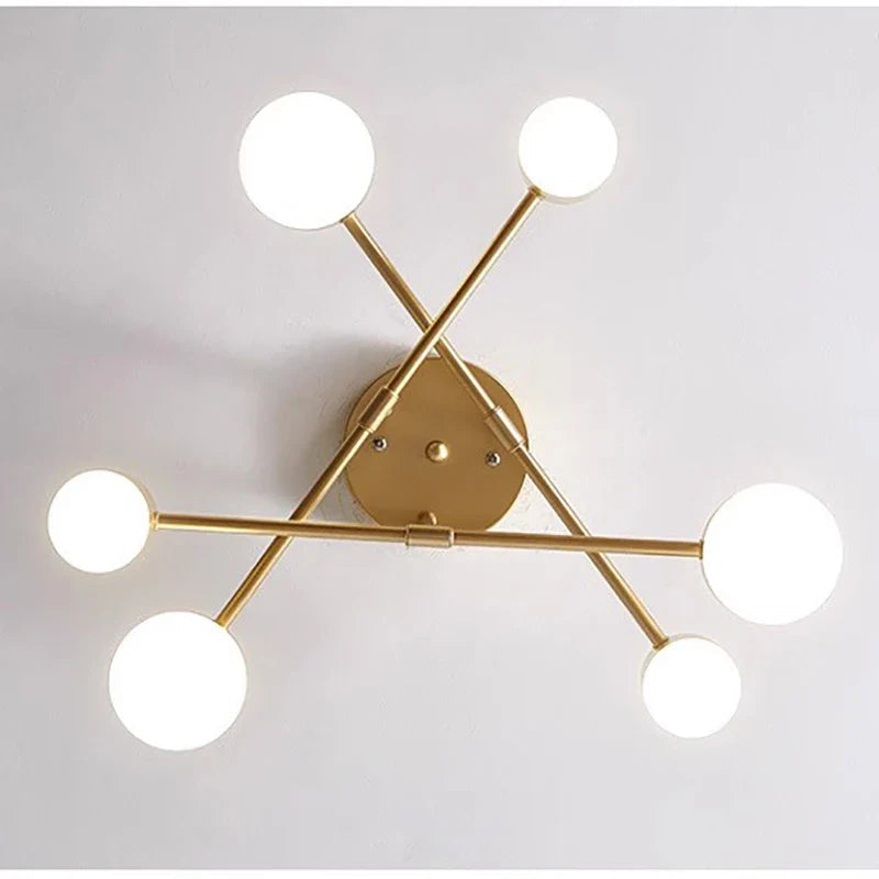 LUMISTEEL 6 – Plafonnier LED Industriel Noir à 6 Spots Orientables Lumio™