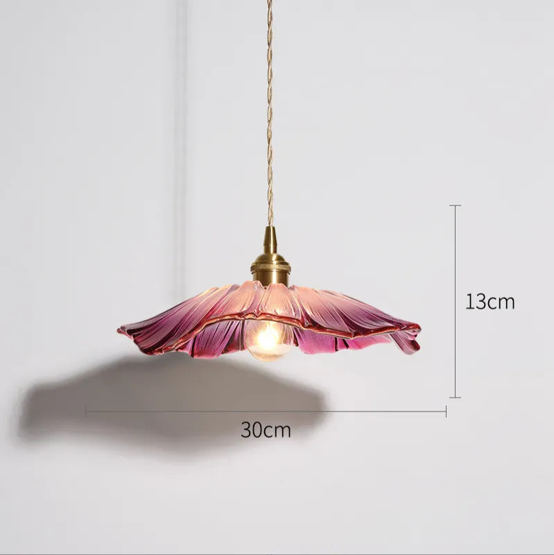 FLURIA -  Suspension Rétro Japonaise en Verre et Métal
