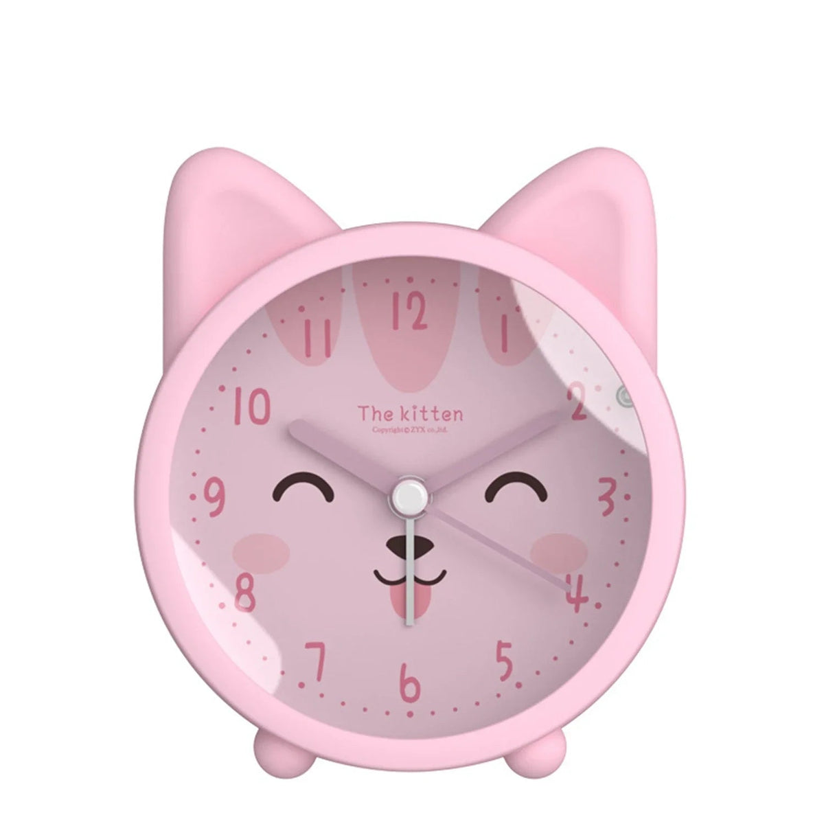 MININOU - Réveil Analogique Silencieux en Silicone – Design Chaton Lumio™