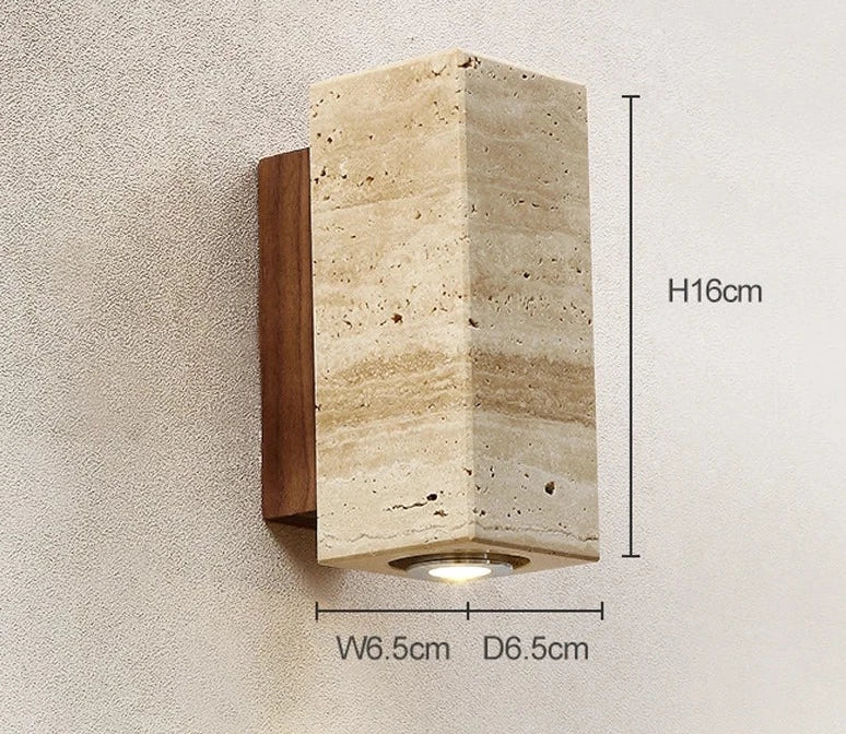 Travertine decor sconce LuxelyLight