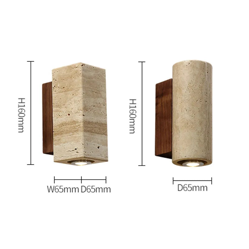 Travertine decor sconce LuxelyLight