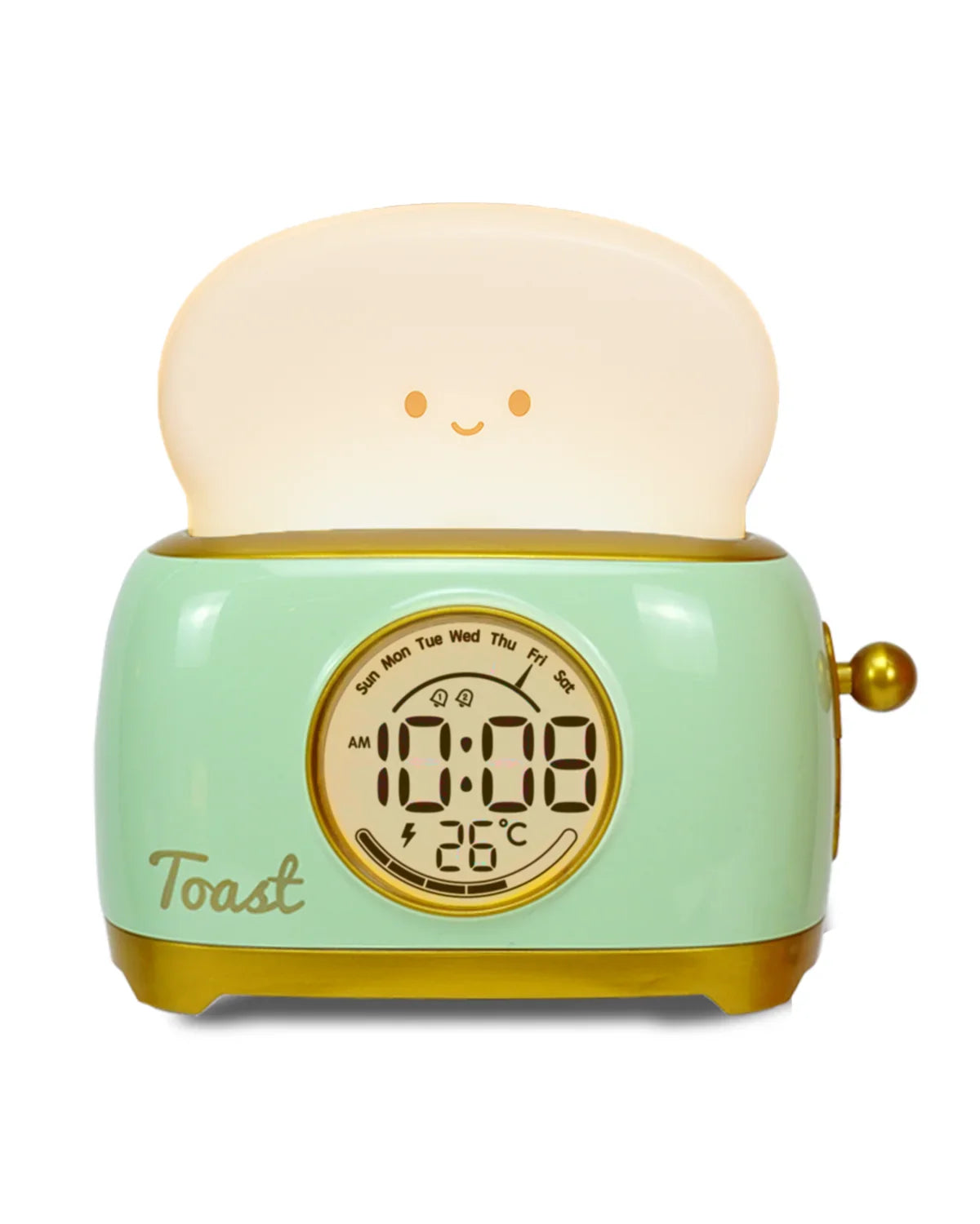 TOASTY - Réveil LED Enfant en Forme de Grille-Pain avec Alarmes Multiples Lumio™