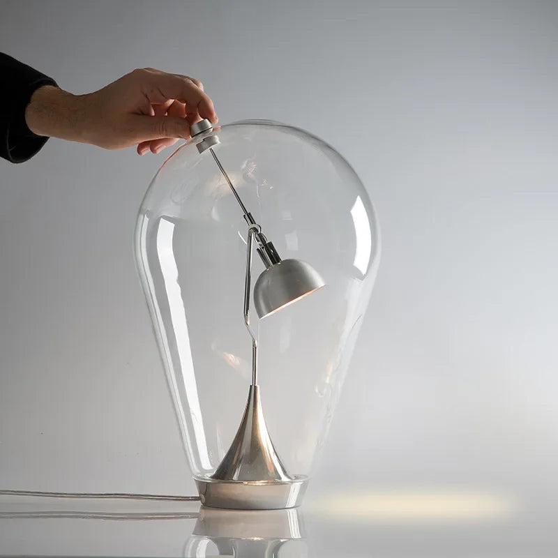 Lampe de Chevet Verre Vintage