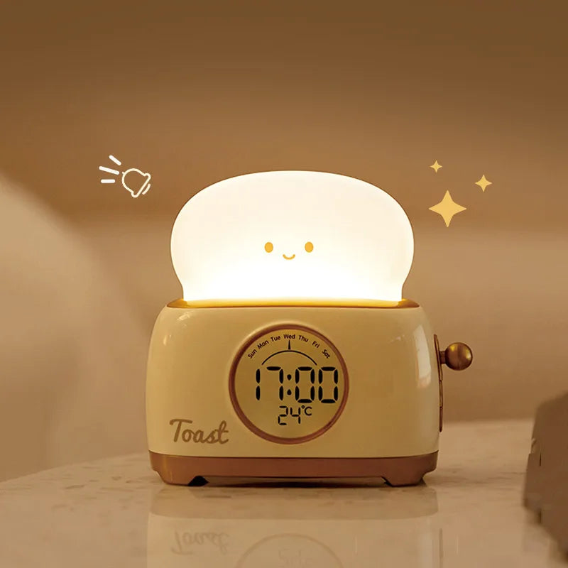 TOASTY - Réveil LED Enfant en Forme de Grille-Pain avec Alarmes Multiples Lumio™