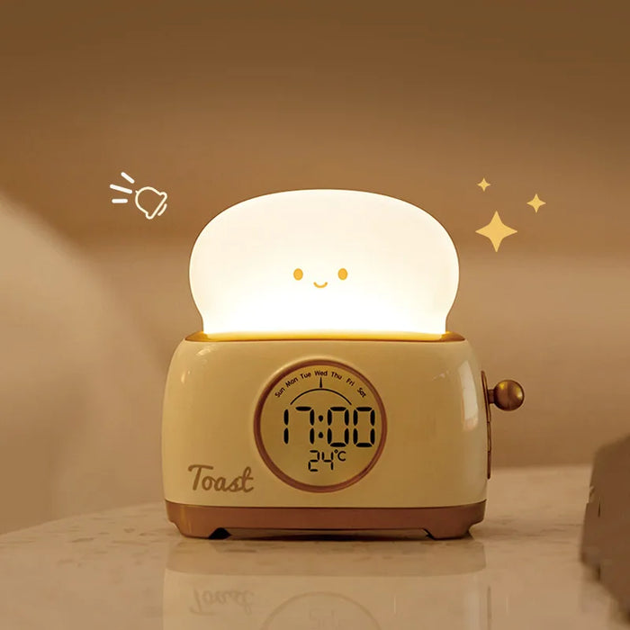 TOASTY | Réveil LED Enfant en Forme de Grille-Pain avec Alarmes Multiples