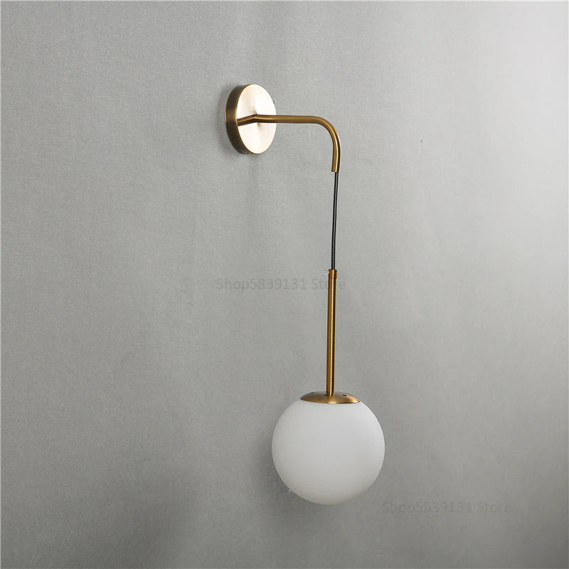 VERLUX – Applique Murale en Verre et Laiton pour Chambre