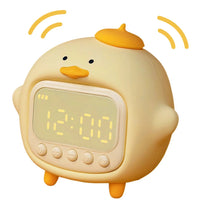 DUCKLY - Réveil LED Canard ou Capybara avec Double Alarme Snooze & Lampe de Chevet Réveil