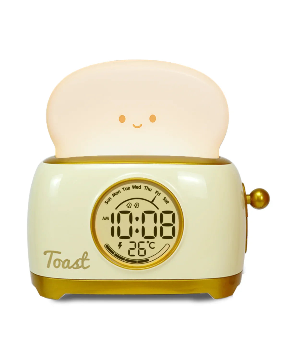 TOASTY - Réveil LED Enfant en Forme de Grille-Pain avec Alarmes Multiples Lumio™