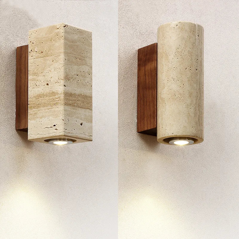 Travertine decor sconce LuxelyLight