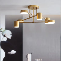 LUMISTEEL 6 – Plafonnier LED Industriel Noir à 6 Spots Orientables Lumio™