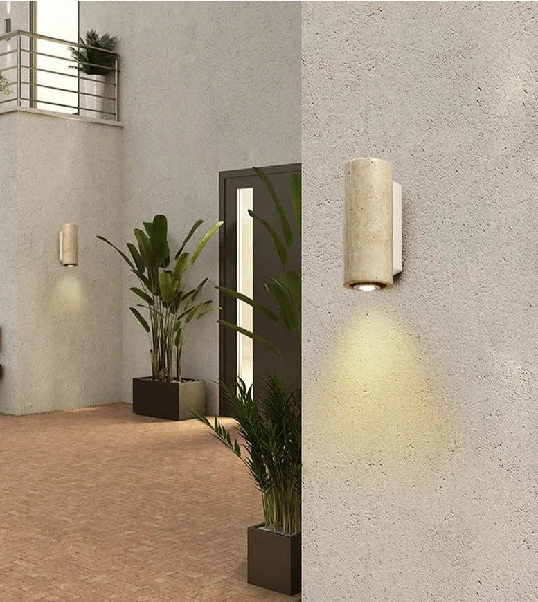 Travertine decor sconce LuxelyLight