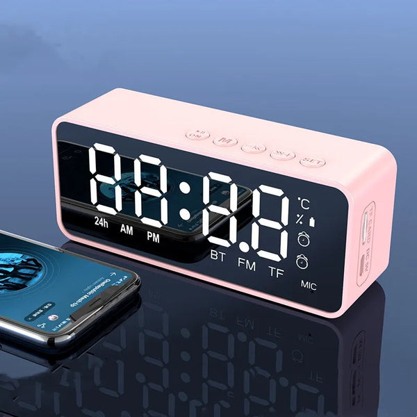 NYMIO | Réveil LED Bluetooth 5.0 avec Double Alarme, Radio FM