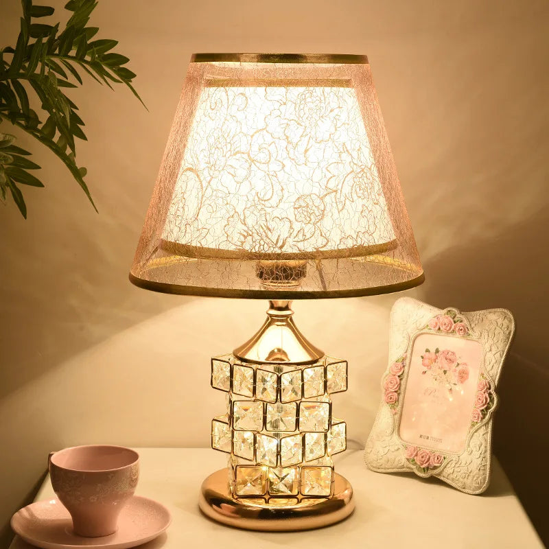 Lampe de Chevet Pied Cristal