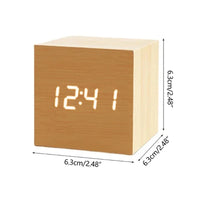 WOODMINI - Réveil LED Compact en Bois