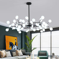 MONA - Suspension Moléculaire Noire – Design Contemporain & Éclairage LED Élégant Lumio™