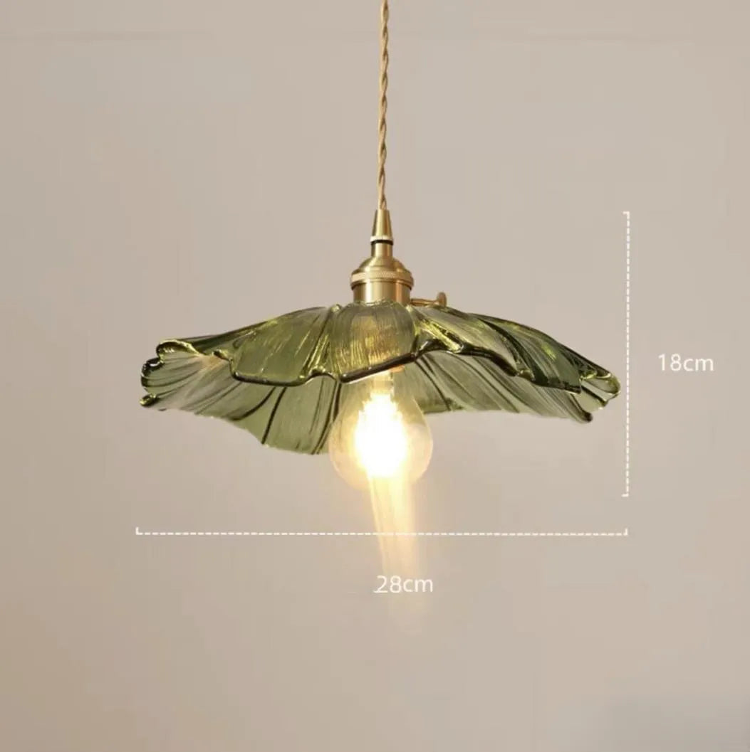 FLURIA -  Suspension Rétro Japonaise en Verre et Métal