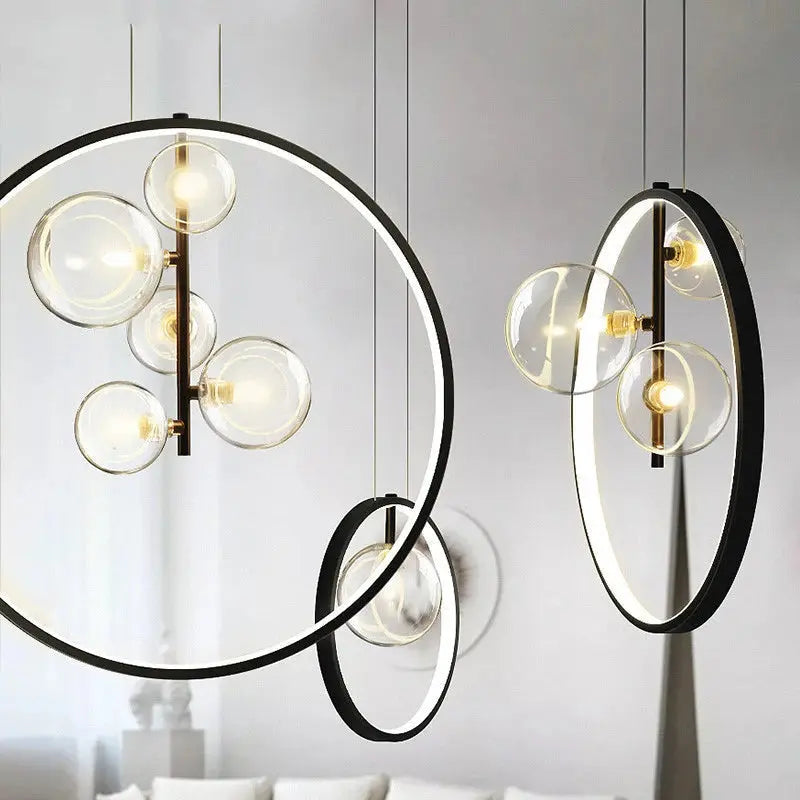 VARENA – Suspension Moderne avec Sphères en Verre pour Salon ou Salle à Manger Lumio™