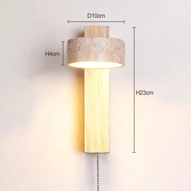 Lampe de Chevet Murale Travertin
