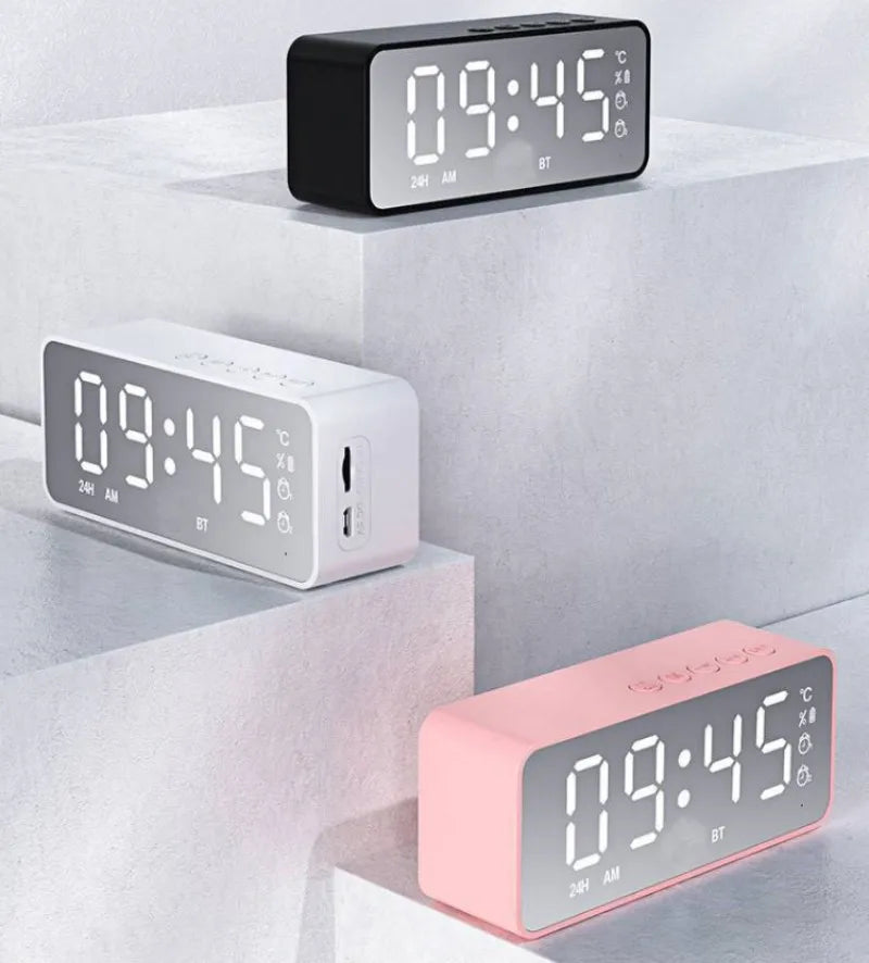 NYMIO | Réveil LED Bluetooth 5.0 avec Double Alarme, Radio FM