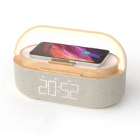 SILVIO - Réveil 6-en-1 Bluetooth avec Charge Sans Fil et Lampe LED Lumio™