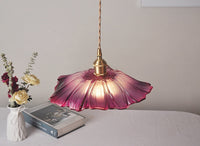 FLURIA -  Suspension Rétro Japonaise en Verre et Métal