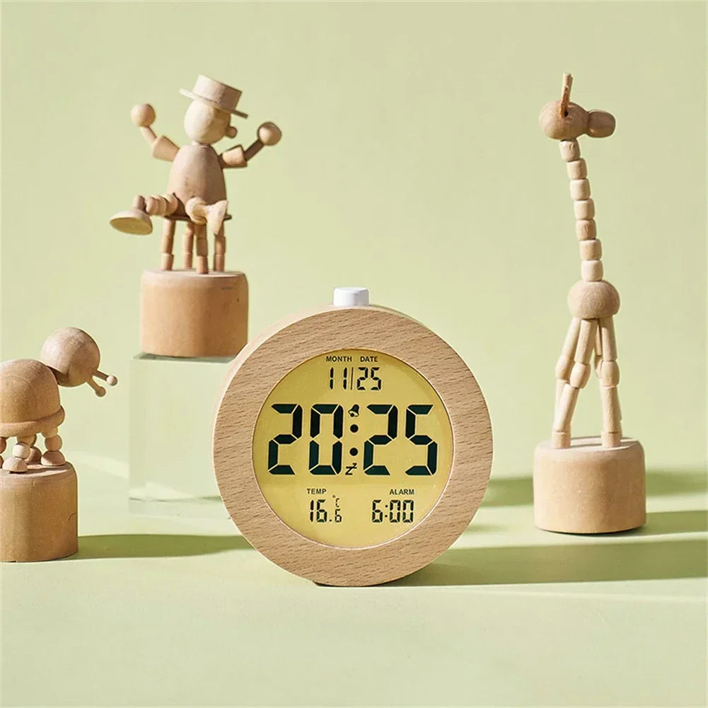 VELNOR - Réveil Analogique en Bois Silencieux Lumio™