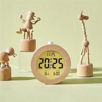 VELNOR - Réveil Analogique en Bois Silencieux Lumio™