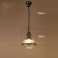 Lustre Billard Industriel en Verre et Métal Noir