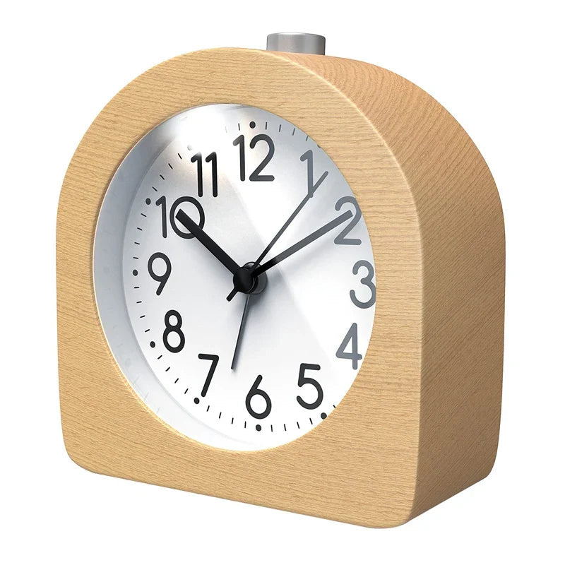 WOODTIME - Réveil Analogique en Bois avec Veilleuse et Snooze Lumio™