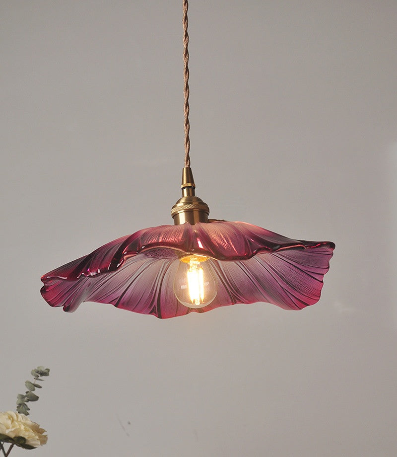 FLURIA -  Suspension Rétro Japonaise en Verre et Métal