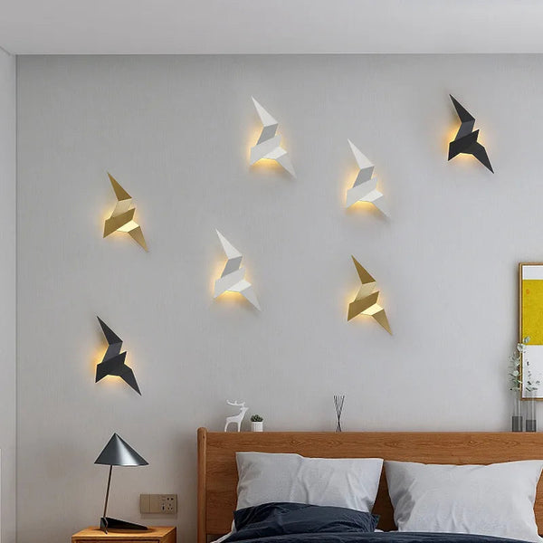 ORIBIRD – Applique Murale Origami Moderne pour Chambre ou Salon