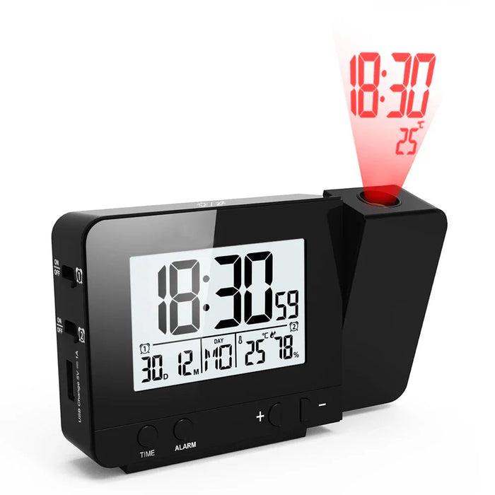 PROJORA – Réveil Projecteur LED avec Température et Double Alarme Lumio™